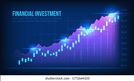 Stock market or forex trading graph in graphic concept suitable for financial investment or Economic trends business idea and all art work design. Abstract finance background. Vector illustration