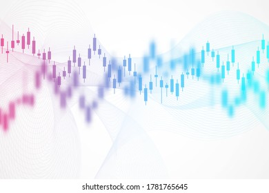 Gráfico de operaciones de mercado de valores o de divisas. Gráfico en la ilustración de los vectores del mercado financiero Resumen de los antecedentes financieros.
