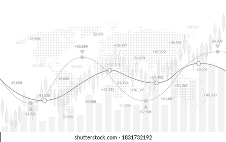 Stock market or forex trading graph in futuristic concept for financial investment or economic trends business idea. Financial trade concept. Stock market and exchange. Candle stick graph chart vector