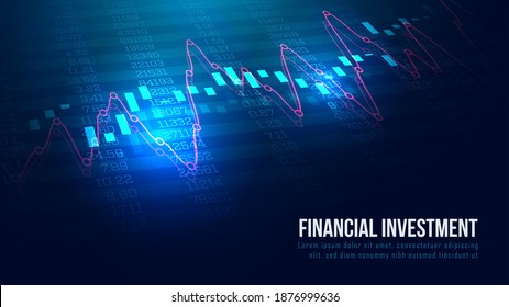 Stock market or forex trading graph in graphic concept suitable for financial investment or Economic trends business idea and all art work design. Abstract finance background.