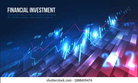 Stock market or forex trading graph in graphic concept suitable for financial investment or Economic trends business idea and all art work design. Abstract finance background. Vector illustration