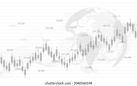 Stock market or forex trading graph in futuristic concept for financial investment or economic trends business idea. Financial trade concept. Stock market and exchange Candle stick graph chart vector