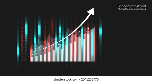 Stock market or forex trading graph in graphic concept suitable for financial investment or Economic trends business idea and all art work design. Abstract finance background. Vector illustration