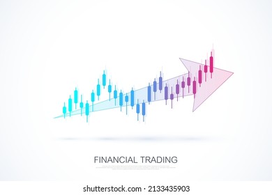 Stock market or forex trading graph in futuristic concept for financial investment or economic trends business idea. Financial trade concept. Stock market and exchange Candle stick graph chart vector svg