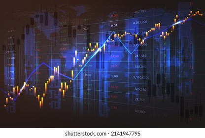 Stock market or forex trading graph in futuristic concept, Abstract finance background 
