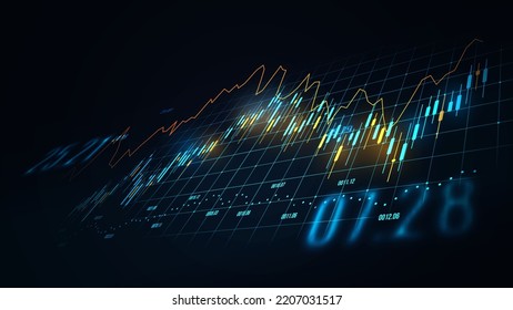 Stock market or forex trading graph in graphic concept suitable for financial investment or Economic trends business idea and all art work design. Abstract finance background. Vector illustration