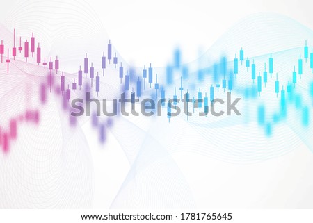 Stock market or forex trading graph. Chart in financial market vector illustration Abstract finance background.
