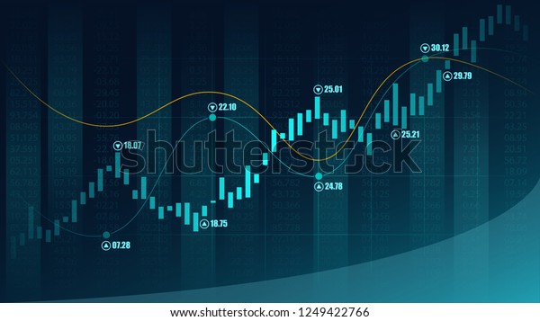 Stock Market Forex Trading Graph Graphic Stock Vektorgrafik - 