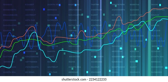 Stock market graph background. Concept of business investment