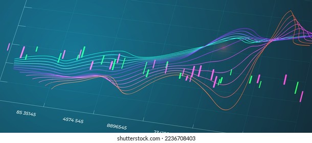 Fondo gráfico del mercado de valores. Concepto de inversión empresarial