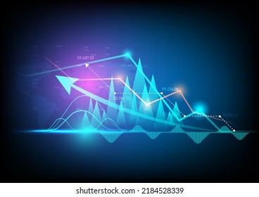 
stock market graph background and financial figures