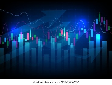 
Stock market graph background or forex trading in graphic style, suitable for financial investment or business idea, economic outlook and art design