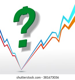 Stock Market Graph and Bar Chart