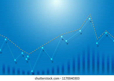 stock market graph chart background business and financial concept, Vector