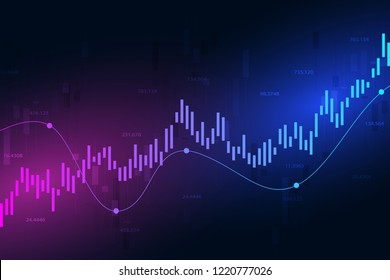 Stock Market Graph Forex Trading Chart Stock Vector (Royalty Free ...