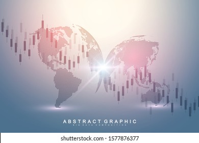 Stock market graph or forex trading chart for business and financial concepts. Stock market data. Bullish point, Trend of graph. Vector illustration