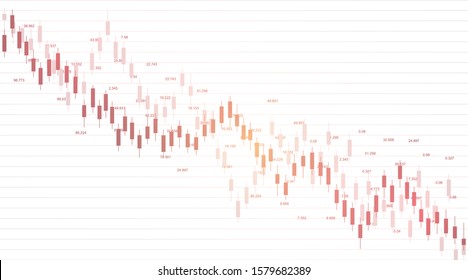 Stock market graph or forex trading chart for business and financial concepts. Stock market data. Bullish point, Trend of graph. Vector illustration.