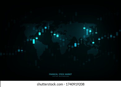 Stock market graph or forex trading chart for business and financial concepts, reports and investment  . Vector illustration