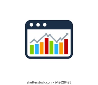 Stock Market Graph Icon Logo Design Stock Vector (Royalty Free ...