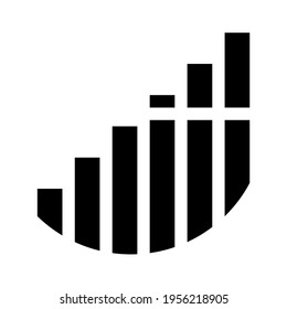 Stock market graph isolated icon on white background