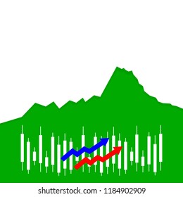 Stock Market Graph Risk Return Financial Stock Vector (Royalty Free