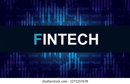 Stock market graphs vector.Fintech business concept