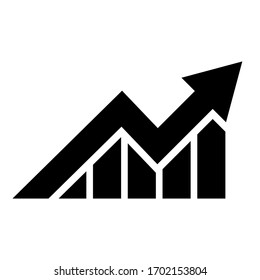 stock market growth chart in black and white