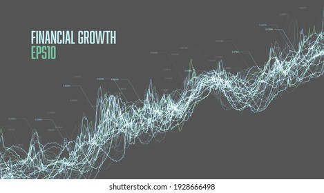 Stock market growth concept. Financial chart. Abstract technology background. Data analytics. Big data analysis