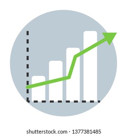 Stock Market Icon Money Growth Business Chart Green Arrow