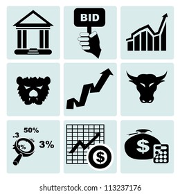 Stock Market Icon Set Stock Vector (Royalty Free) 113237176 | Shutterstock