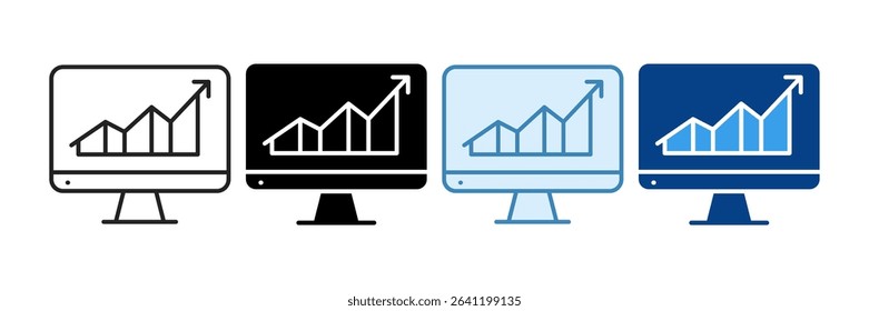 Stock Market Icon Set Multiple Style Collection