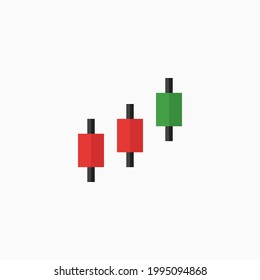 Stock market icon vector in flat style. Can be used for social media purposes, presentations, websites, business and more.
