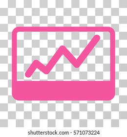 Stock Market icon. Vector illustration style is flat iconic symbol, pink color, transparent background. Designed for web and software interfaces.