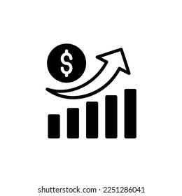 Icono del mercado de valores en vector. Logotipo