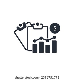 stock market icon. vector.Editable stroke.linear style sign for use web design,logo.Symbol illustration.