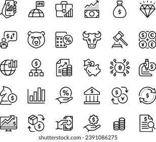 Stock Market icons vector design bata