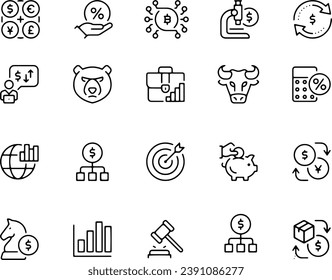 Stock Market icons vector design bata