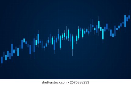Stock market increasing background. Financial stock market graph