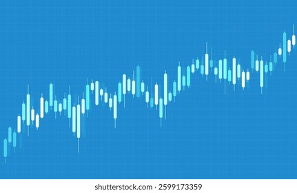 Stock market increasing background. Financial stock market graph