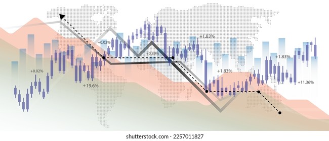stock market investment business graph background image