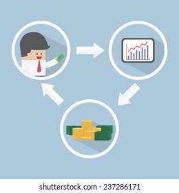 Stock market investment, financial concept, VECTOR, EPS10