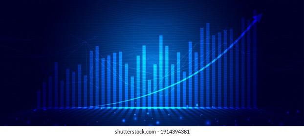 Stock market investment trading graph in graphic concept suitable for financial investment or Economic trends business idea. Vector illustration design.