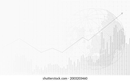 Stock market investment trading graph in graphic concept suitable for financial investment or Economic trends business idea. Vector design.