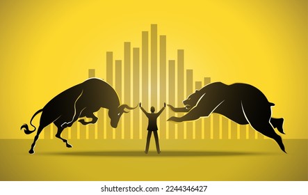 Stock market management and financial economic advisor expert managing bear and bull markets 