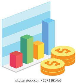 Stock Market, portfolio 3d isometric, Vector EPS 10 for print, digital UI, UX kit, web and app development for business, finance, economy, education, infographic, technology, security and more.