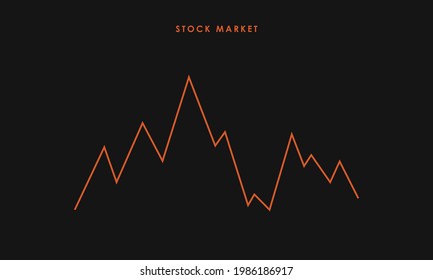 Stock market price graph illustration