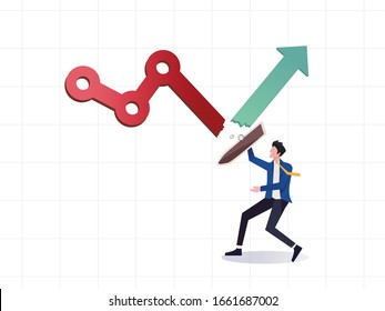 Career Growth Business Achievement Stock Market Stock Vector (Royalty ...