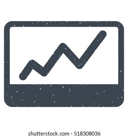 Stock Market rubber seal stamp watermark. Icon vector symbol with grunge design and corrosion texture. Scratched smooth blue ink emblem on a white background.