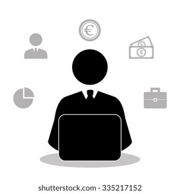 Stock market with statistics graphic design, vector illustration eps10