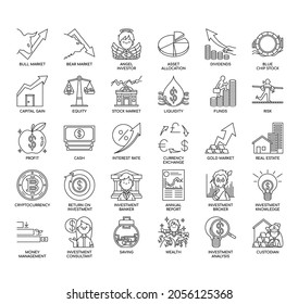 Stock market , Thin Line and Pixel Perfect Icons